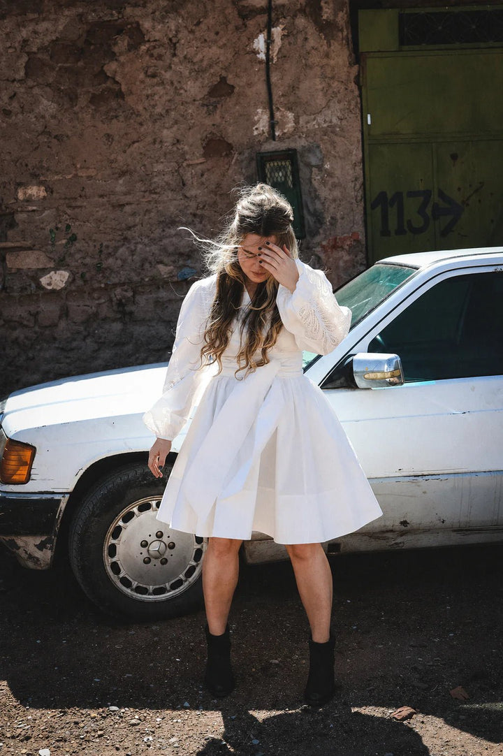 Poplina Mini Dress White | Kjoler | Smuk
