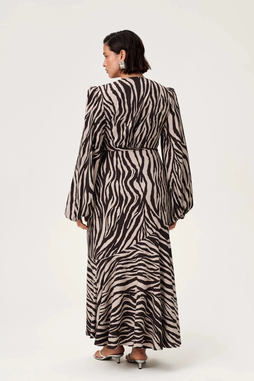 Portofino Maxi Dress Brown Zebra | Kjoler | Smuk