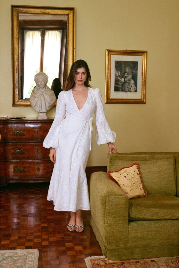 Portofino Maxi Dress White Embroidery | Kjoler | Smuk