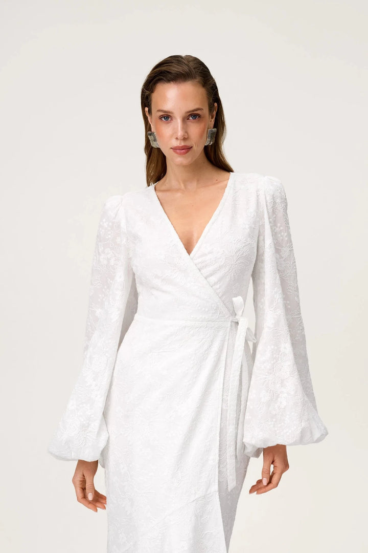 Portofino Maxi Dress White Embroidery | Kjoler | Smuk