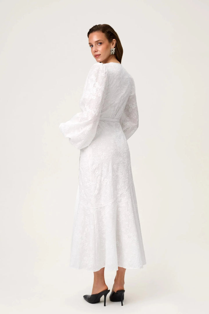 Portofino Maxi Dress White Embroidery | Kjoler | Smuk
