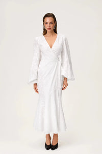 Portofino Maxi Dress White Embroidery