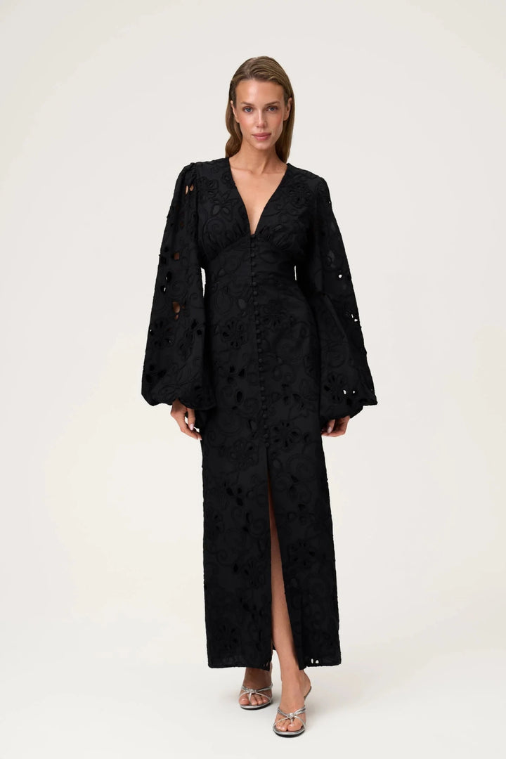Positano Dress Black Embroidery | Kjoler | Smuk