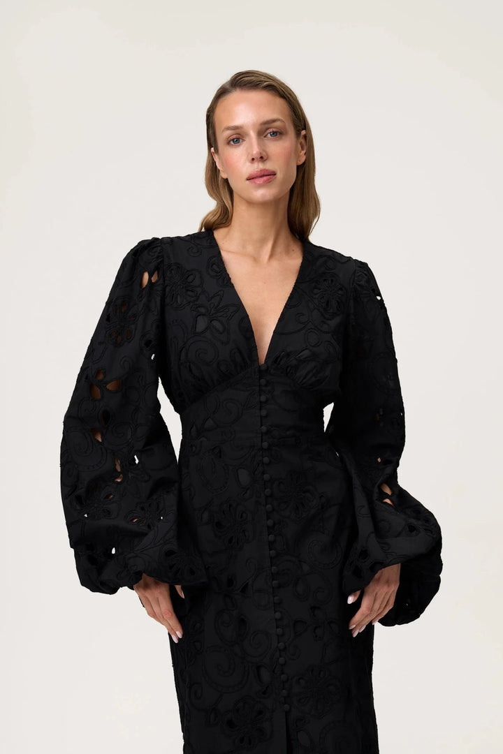 Positano Dress Black Embroidery | Kjoler | Smuk