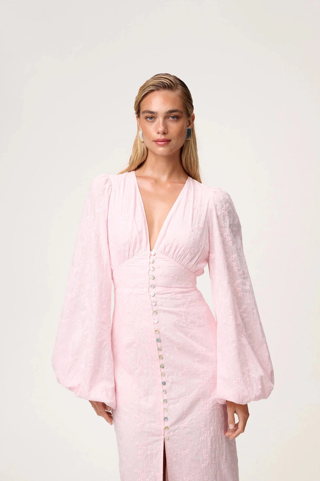 Positano Dress Pink Embroidery | Kjoler | Smuk
