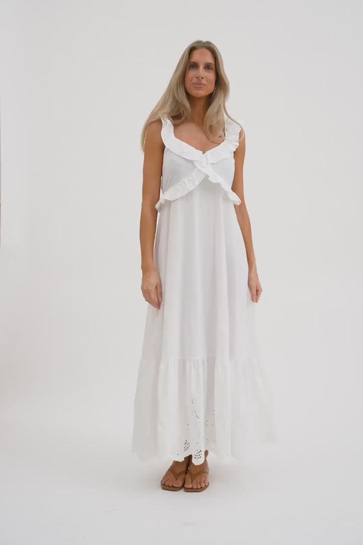 Melba Dress White Embroidery