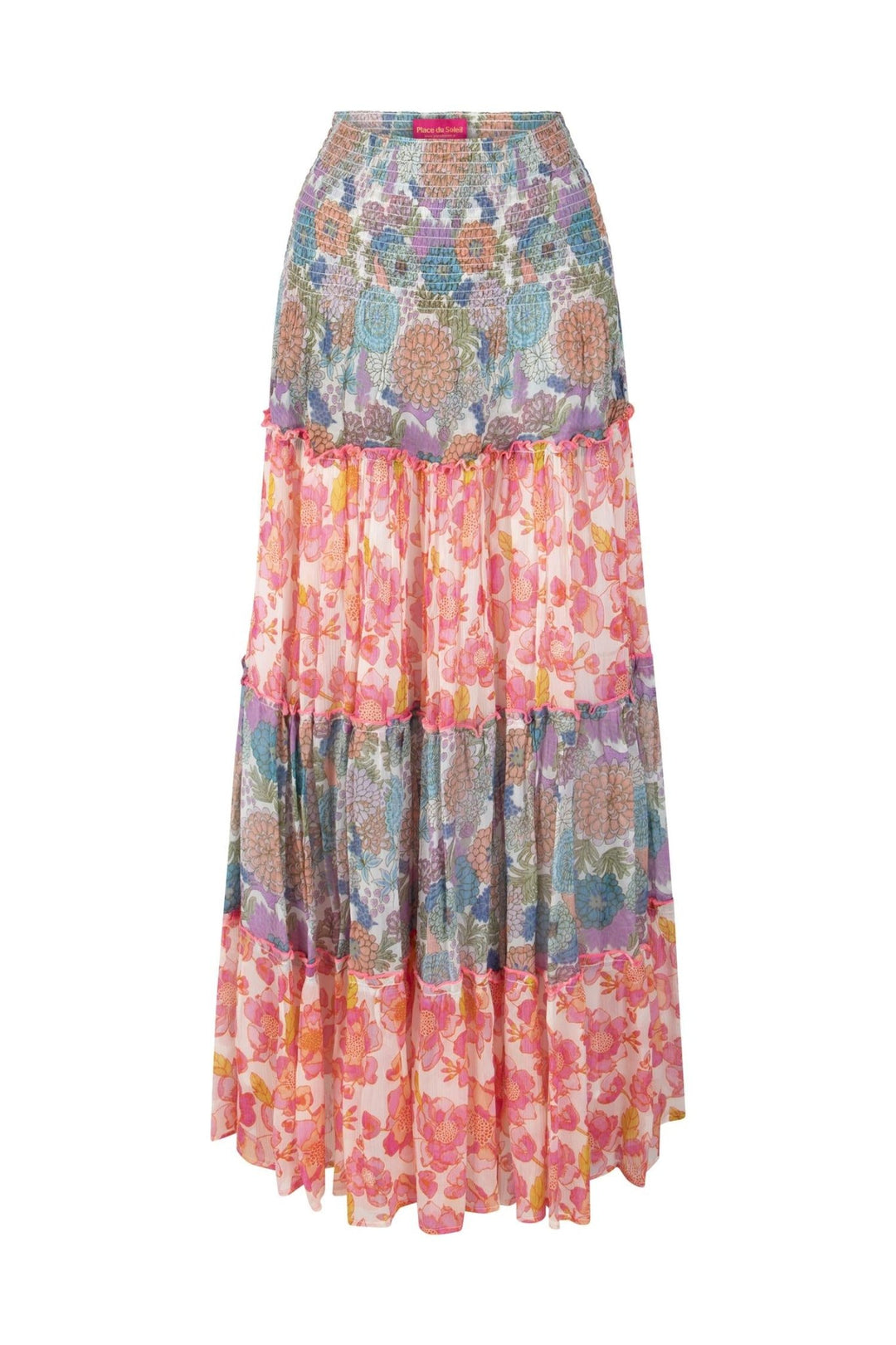 Print Long Skirt Chiffon mix | Skjørt | Smuk - Dameklær på nett