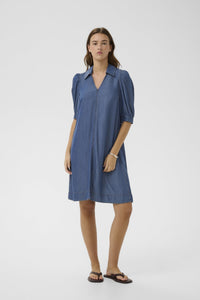 Racheliw Dress Dark Blue Denim
