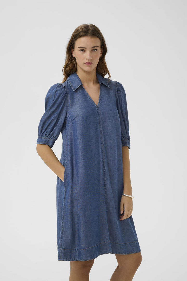 Racheliw Dress Dark Blue Denim | Kjoler | Smuk