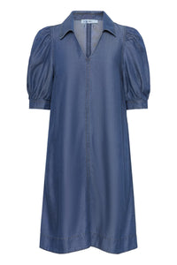 Racheliw Dress Dark Blue Denim
