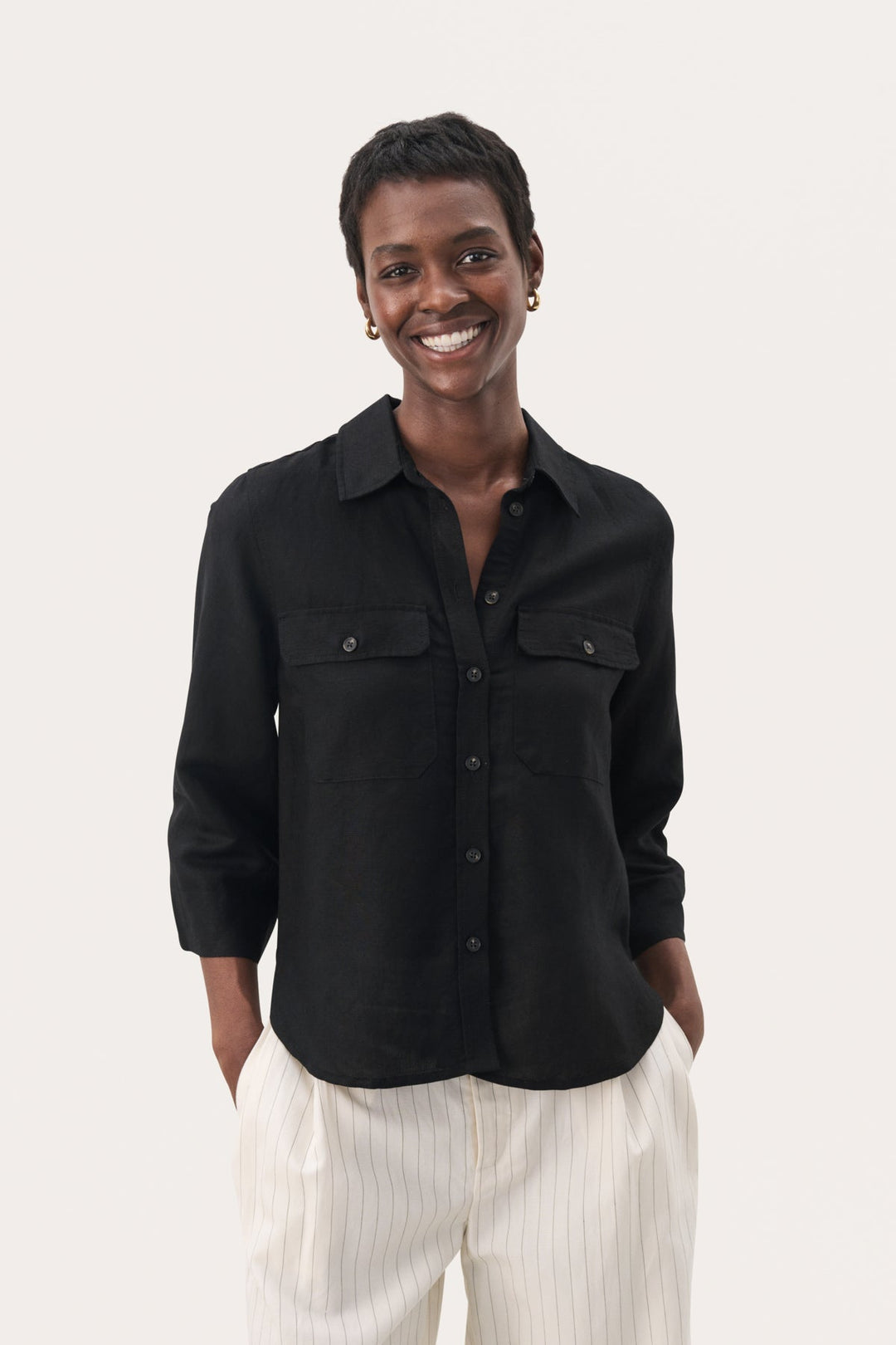 Rayanipw Shirt Black | Skjorter og bluser | Smuk - Dameklær på nett