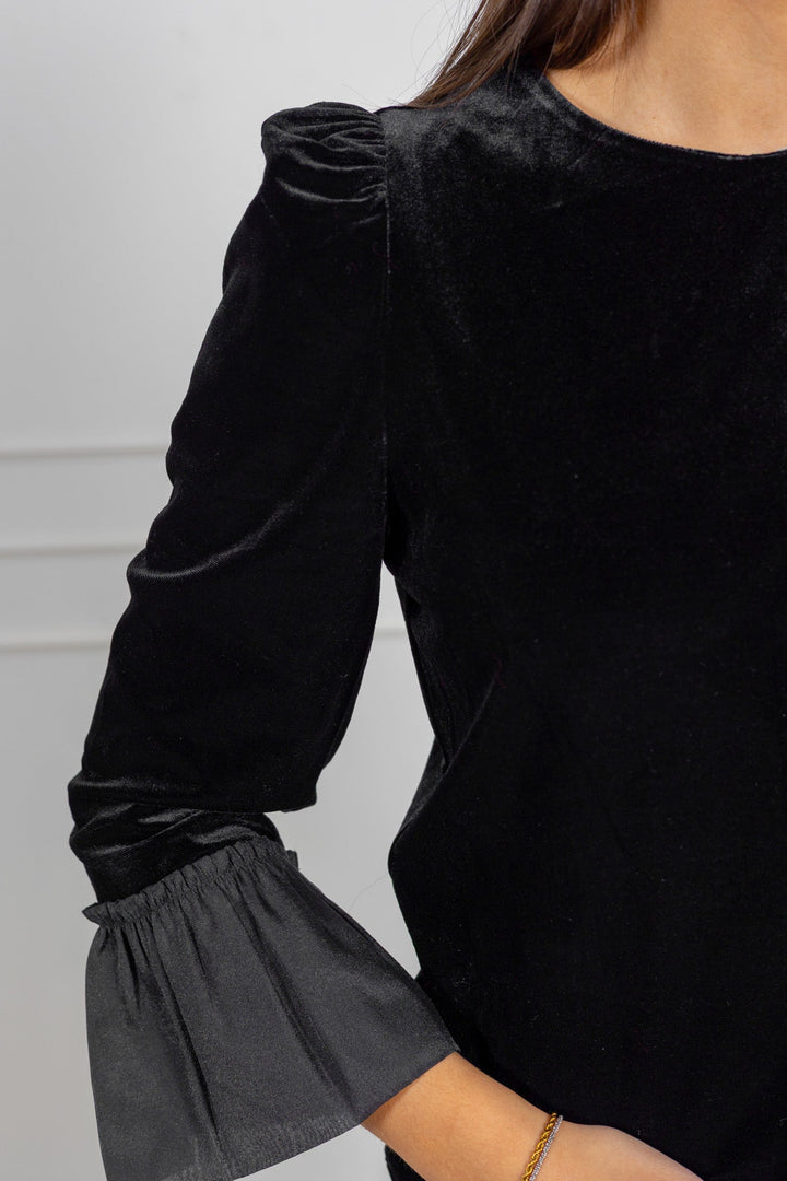 Reagan Velvet Top Black | Topper | Smuk - Dameklær på nett