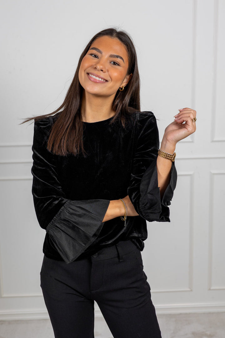 Reagan Velvet Top Black | Topper | Smuk - Dameklær på nett