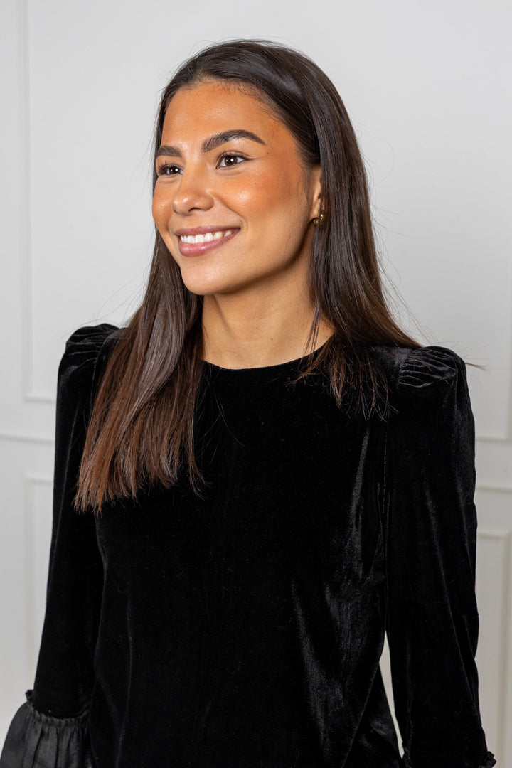 Reagan Velvet Top Black | Topper | Smuk - Dameklær på nett