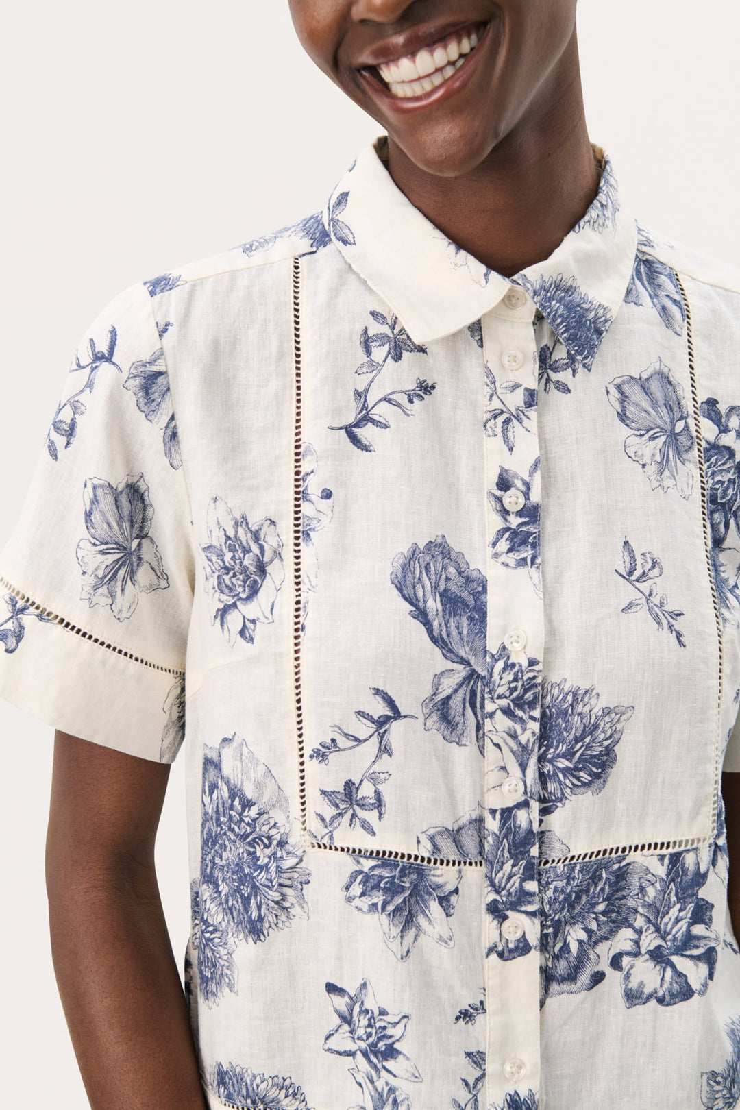 Rebittapw Shirt Oceana Stunning Flower Print | Skjorter og bluser | Smuk - Dameklær på nett