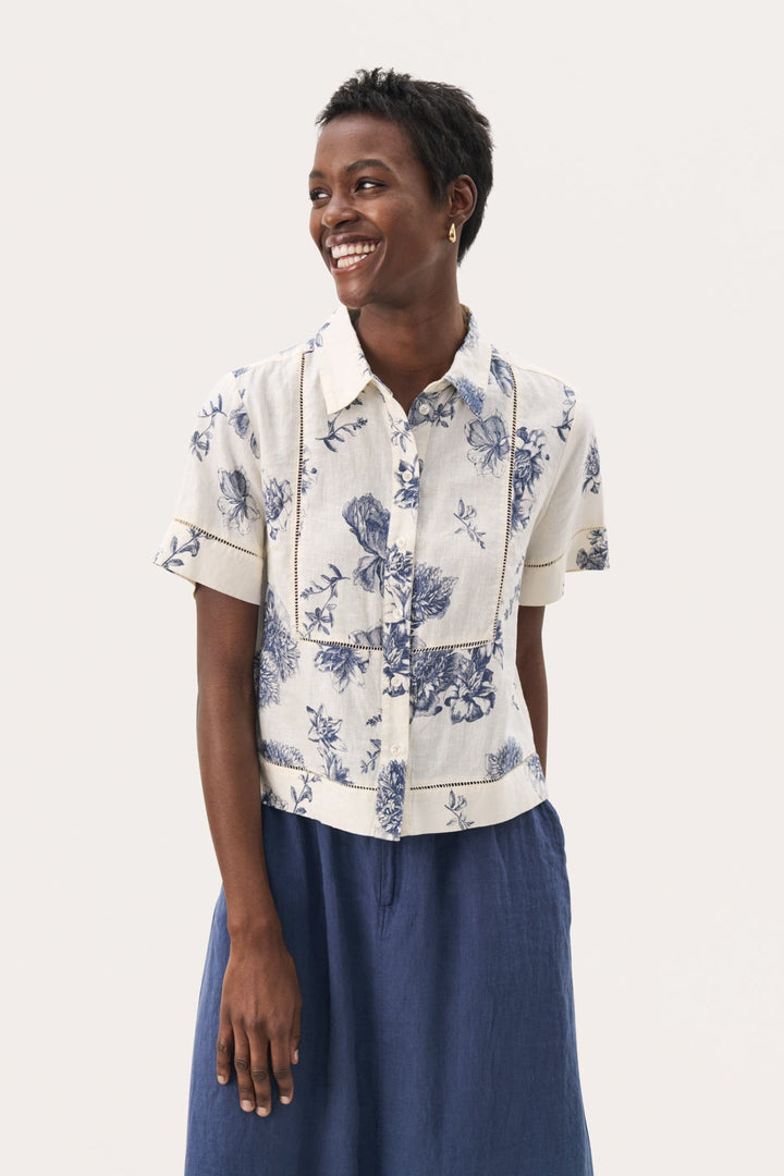 Rebittapw Shirt Oceana Stunning Flower Print | Skjorter og bluser | Smuk - Dameklær på nett