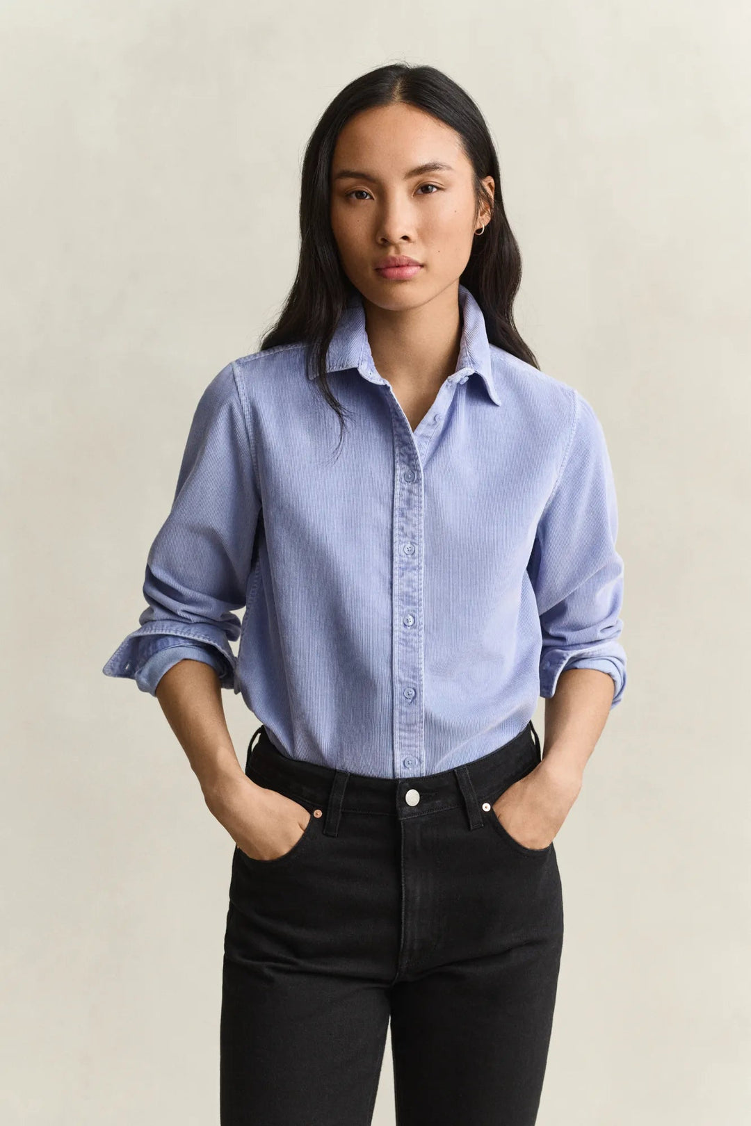Reg Cordroy Shirt Misty Lavender | Skjorter og bluser | Smuk