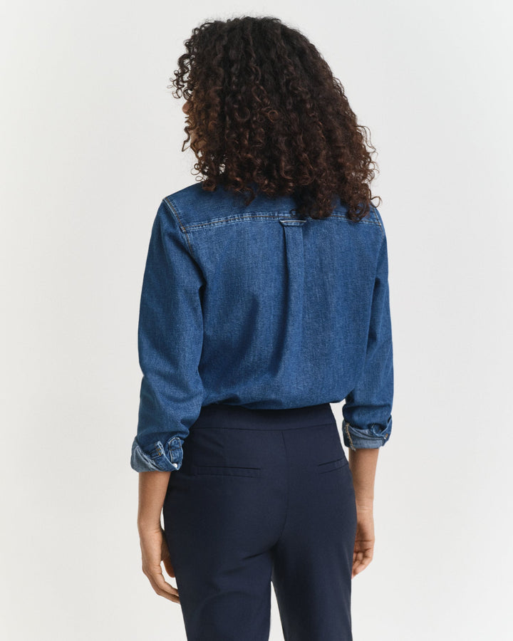 Reg Denim Shirt Indigo | Skjorter og bluser | Smuk - Dameklær på nett