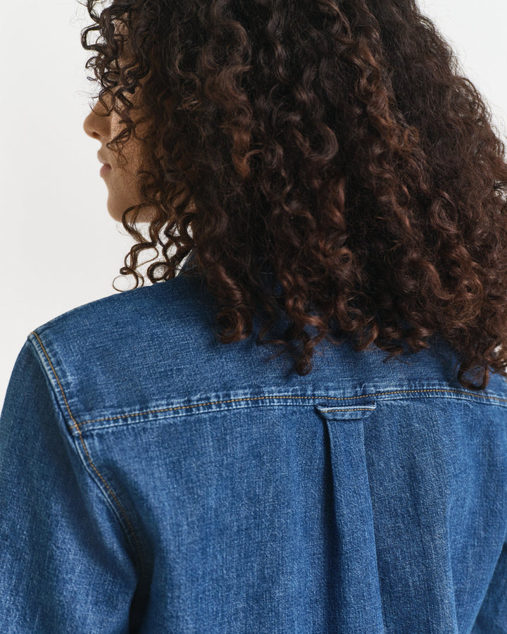 Reg Denim Shirt Indigo | Skjorter og bluser | Smuk - Dameklær på nett
