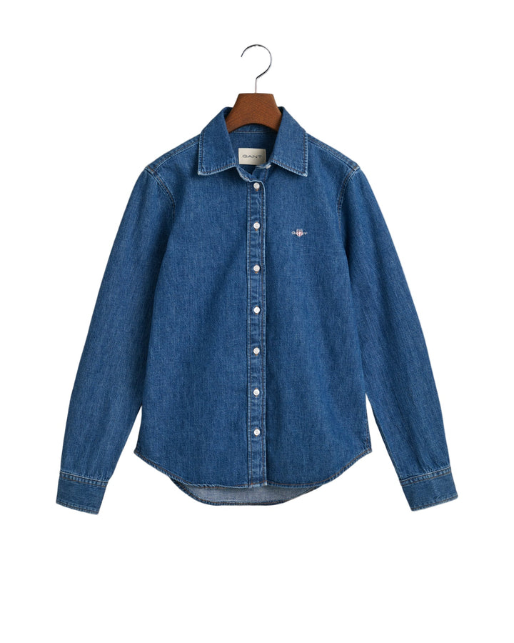 Reg Denim Shirt Indigo | Skjorter og bluser | Smuk - Dameklær på nett