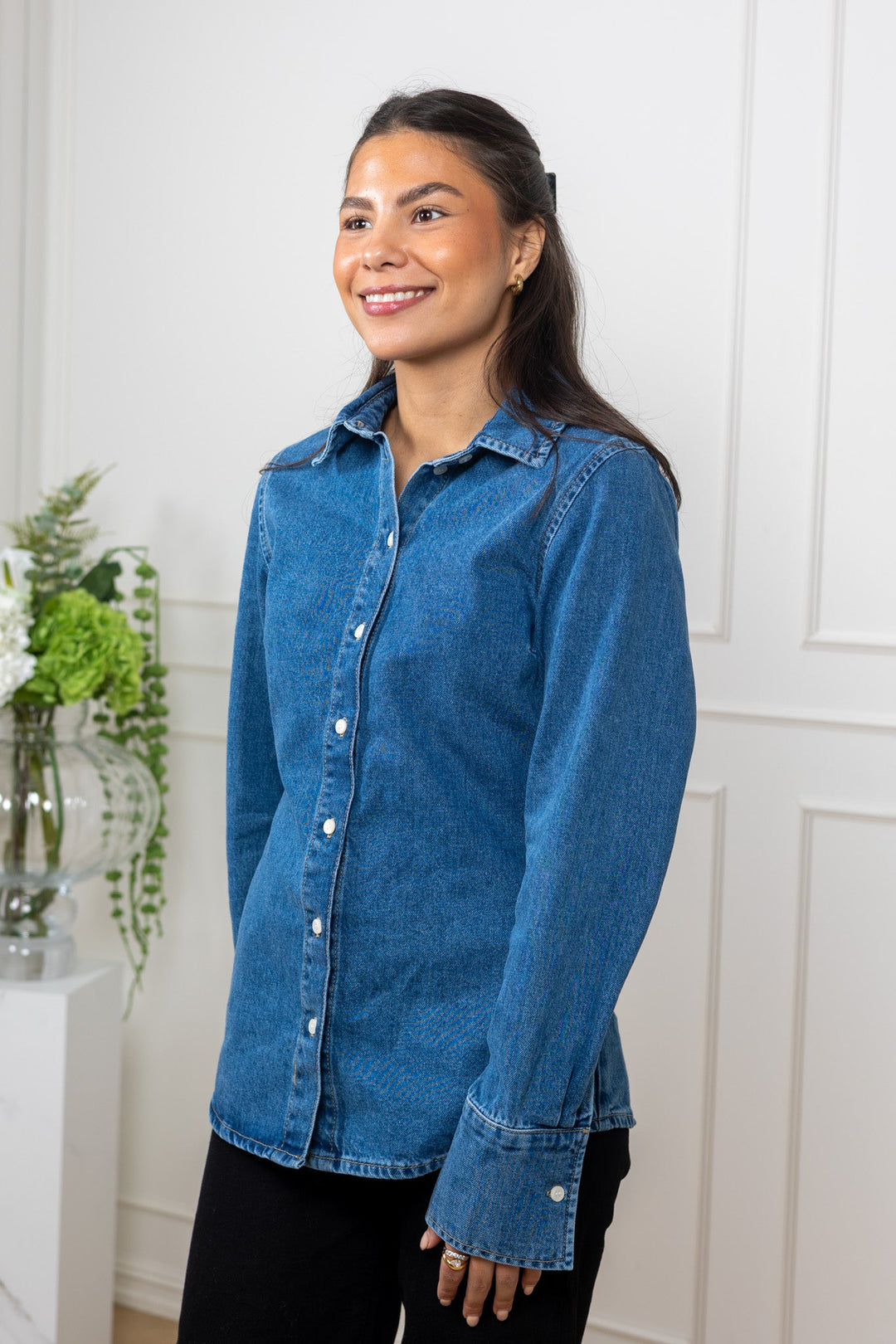 Regular Agathe Denim Shirt Medium Blue Denim | Skjorter og bluser | Smuk