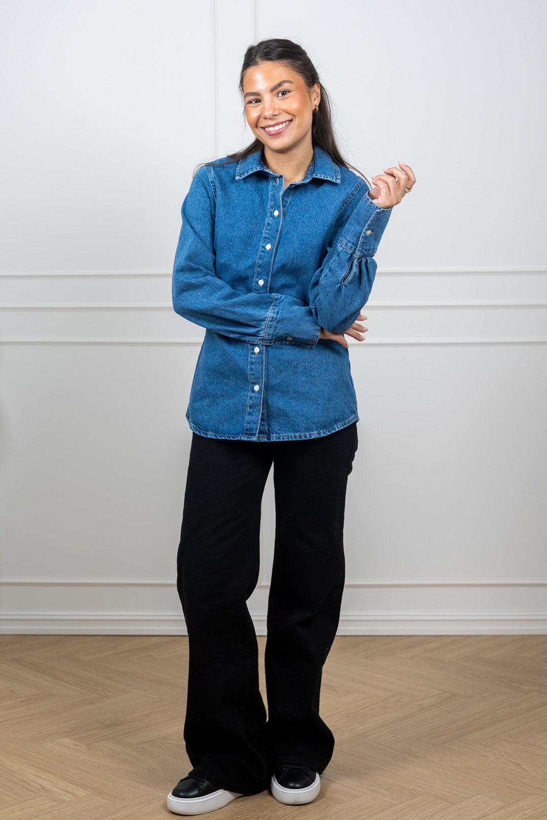 Regular Agathe Denim Shirt Medium Blue Denim | Skjorter og bluser | Smuk