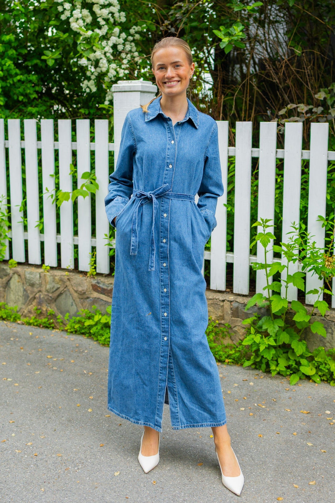 Selected Femme - Regular Agathe Long Denim Dress Medium Blue Denim