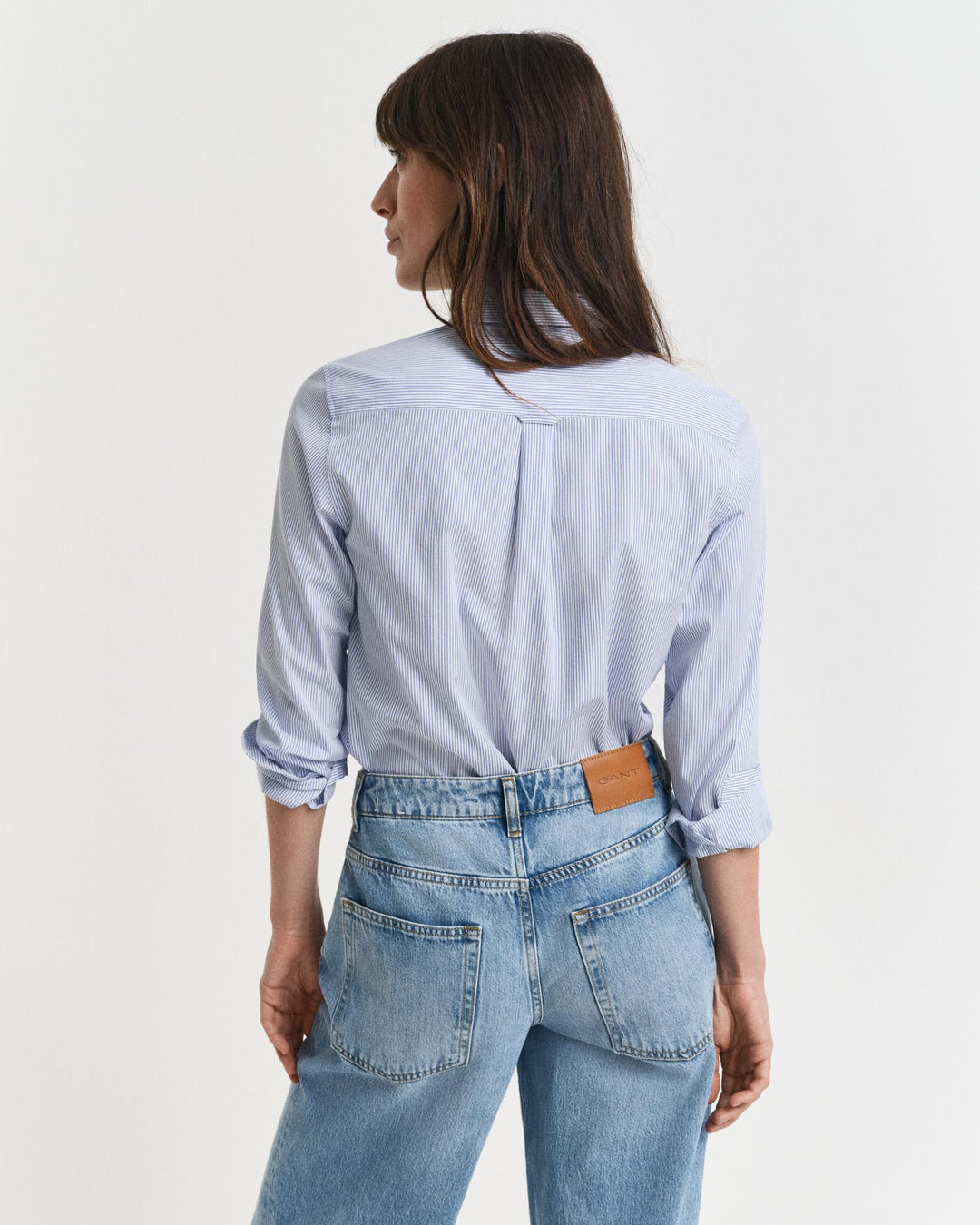 Regular Fit Classic Poplin Striped Shirt Perfect Blue | Skjorter og bluser | Smuk - Dameklær på nett