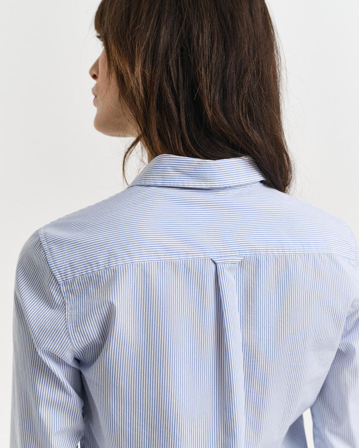 Regular Fit Classic Poplin Striped Shirt Perfect Blue | Skjorter og bluser | Smuk - Dameklær på nett