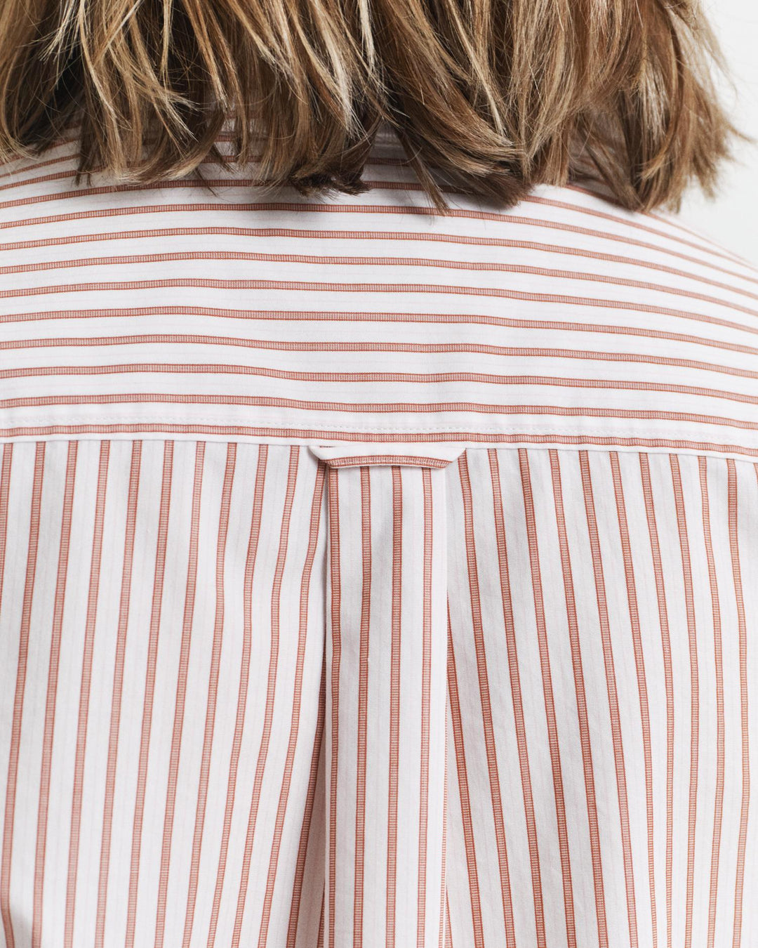 Regular Fit Classic Poplin Striped Shirt Salmon | Skjorter og bluser | Smuk - Dameklær på nett