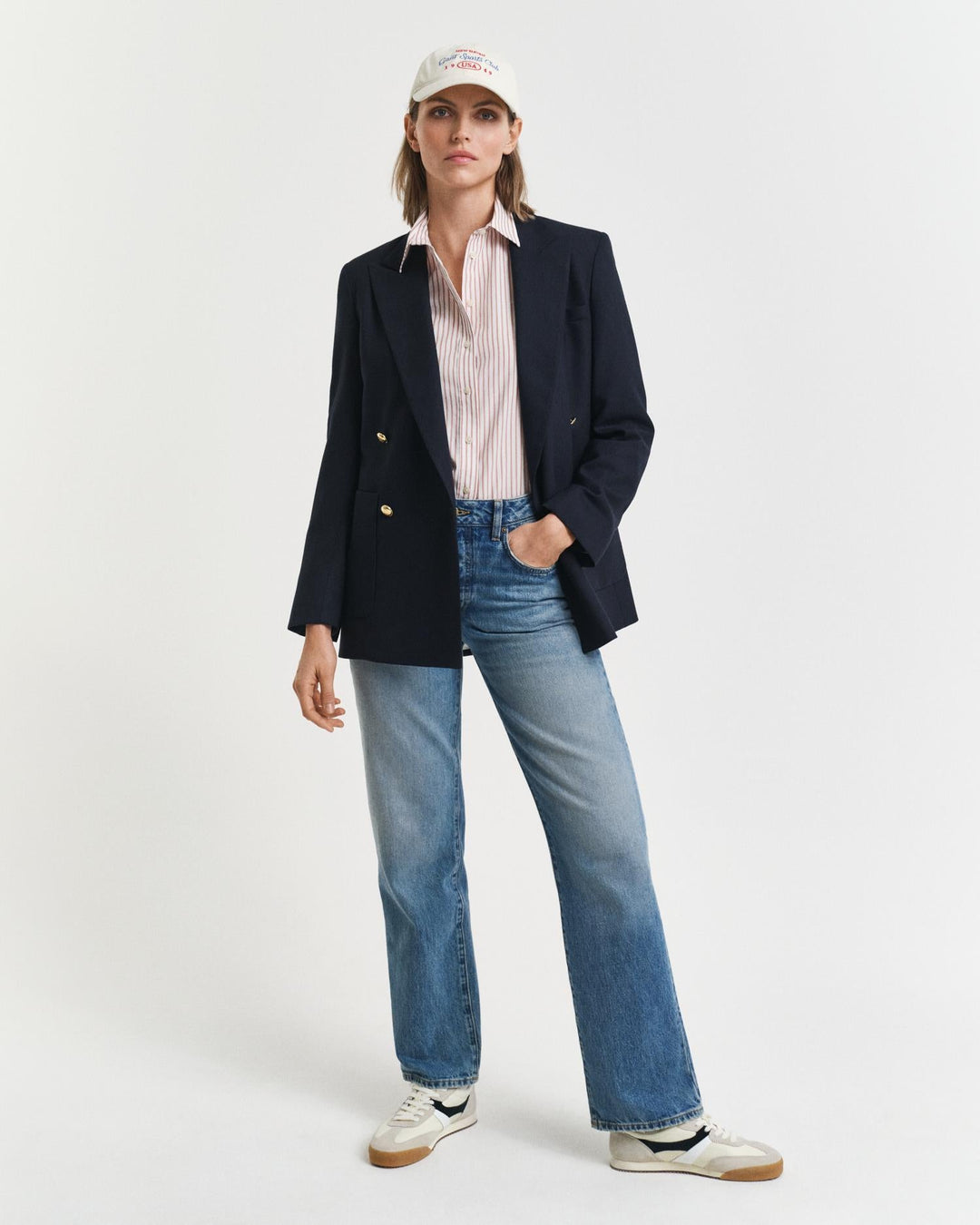 Regular Fit Classic Poplin Striped Shirt Salmon | Skjorter og bluser | Smuk - Dameklær på nett