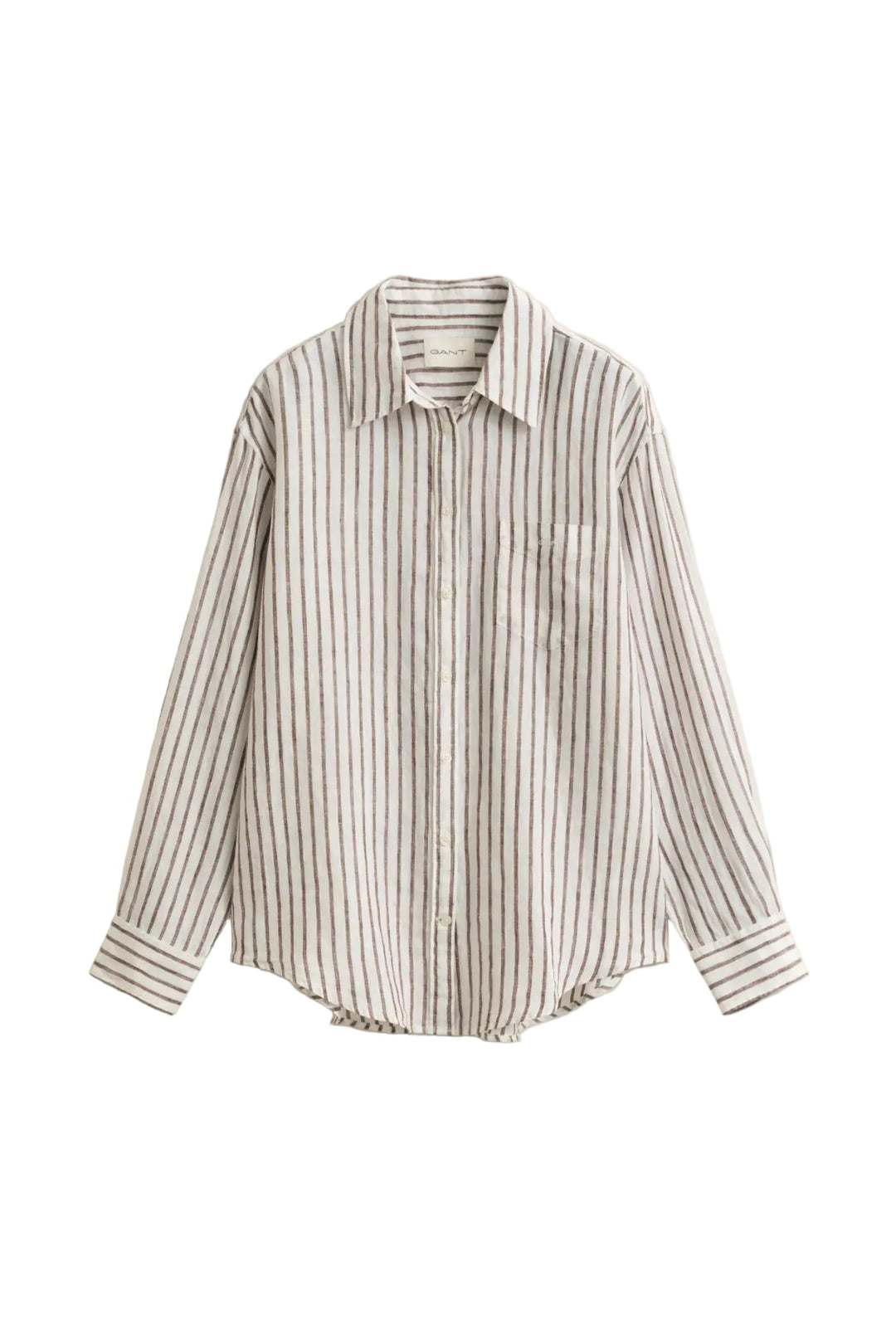 Rel Striped Linen Ls Shirt Fresh Soil | Skjorter og bluser | Smuk