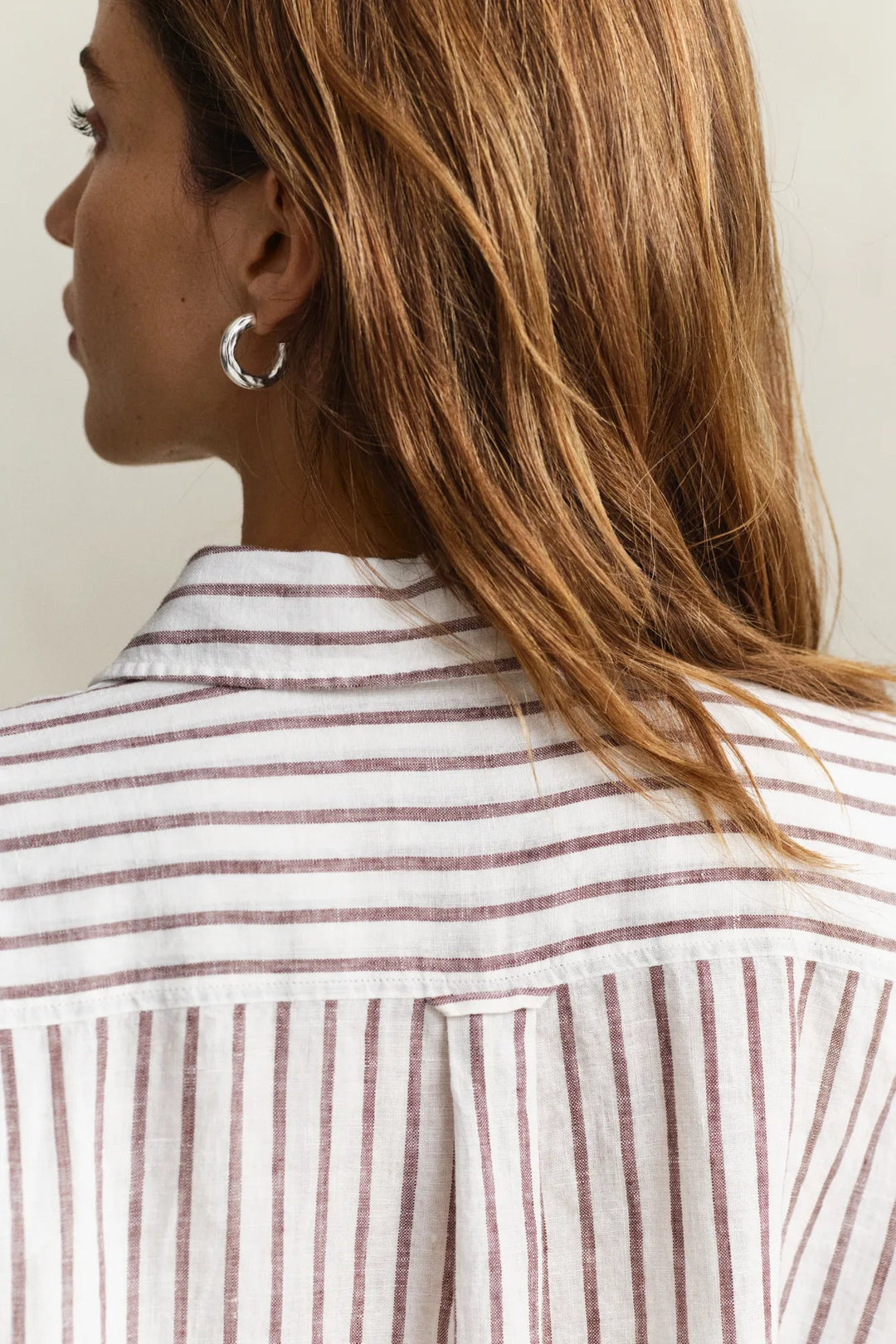 Rel Striped Linen Ls Shirt Fresh Soil | Skjorter og bluser | Smuk