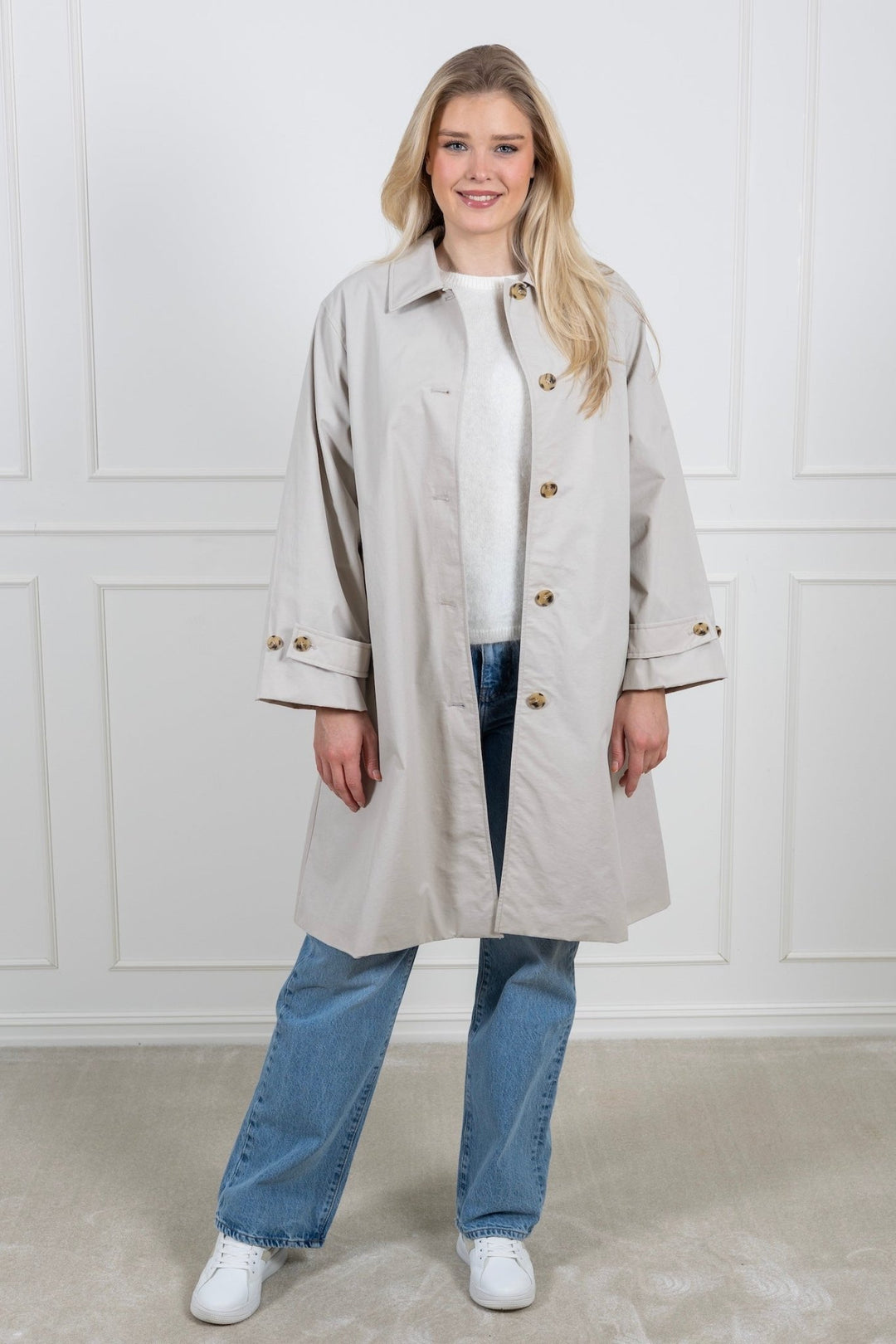 Relaxed Fit Car Coat Cloudy Grey