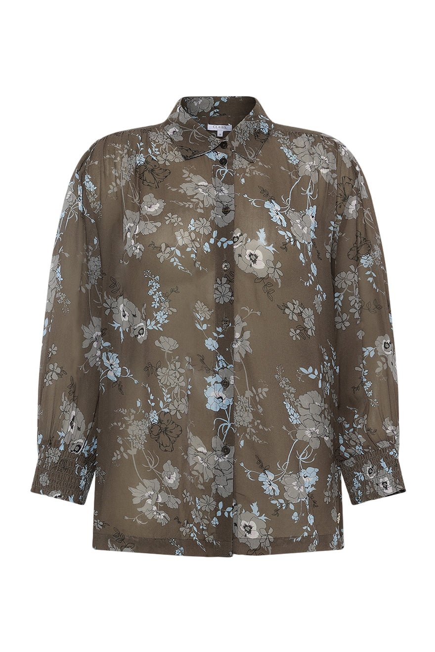 Renette Poppy 3/4 Sleeves Shirt Deer Brown | Skjorter og bluser | Smuk - Dameklær på nett