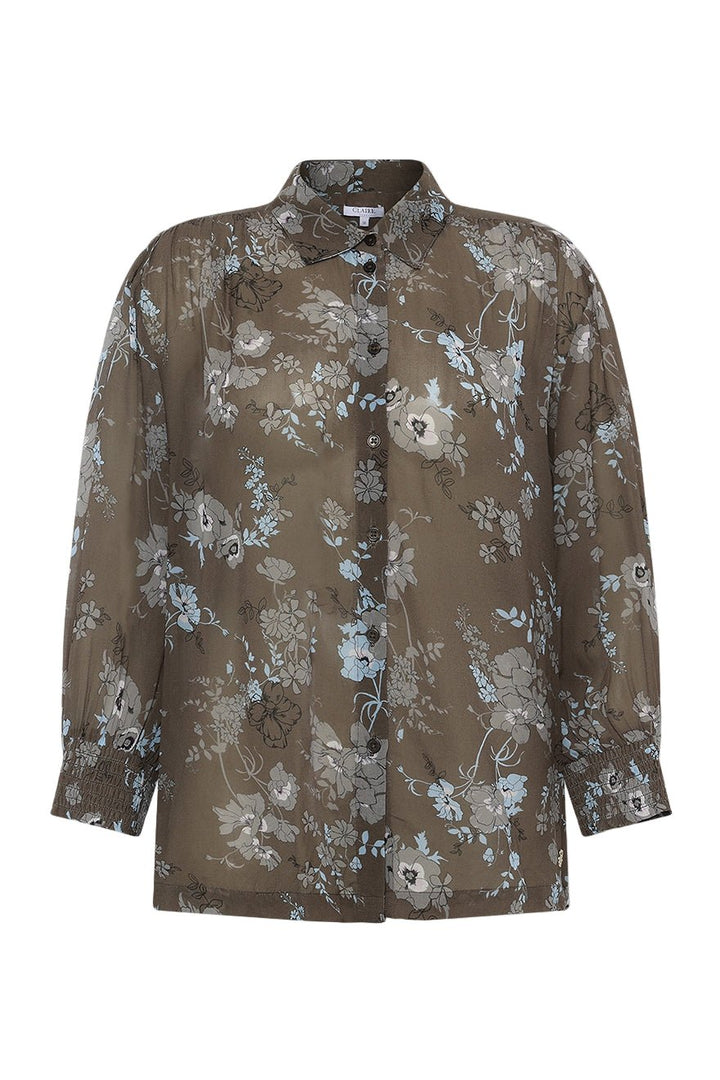 Renette Poppy 3/4 Sleeves Shirt Deer Brown | Skjorter og bluser | Smuk - Dameklær på nett