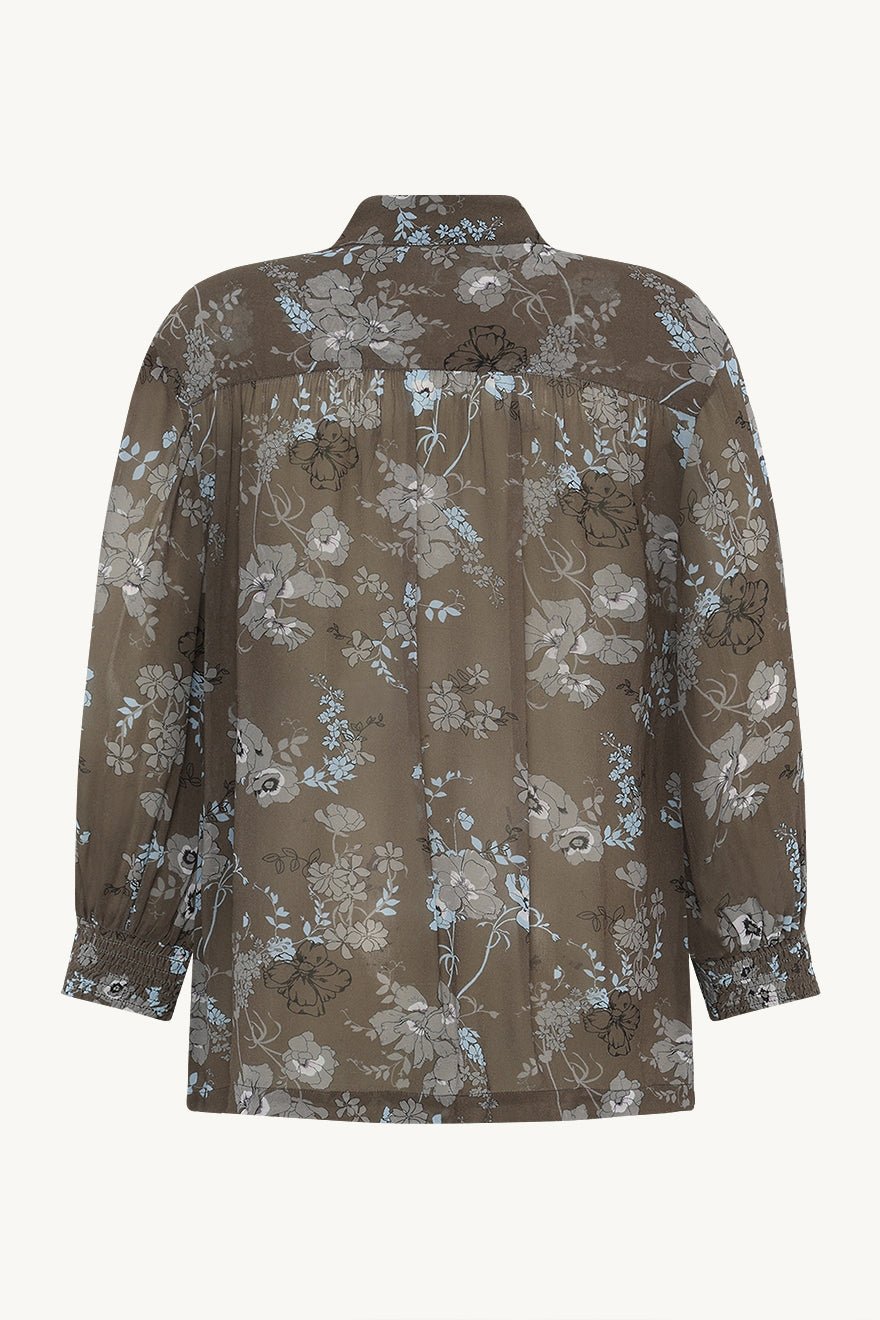 Renette Poppy 3/4 Sleeves Shirt Deer Brown | Skjorter og bluser | Smuk - Dameklær på nett