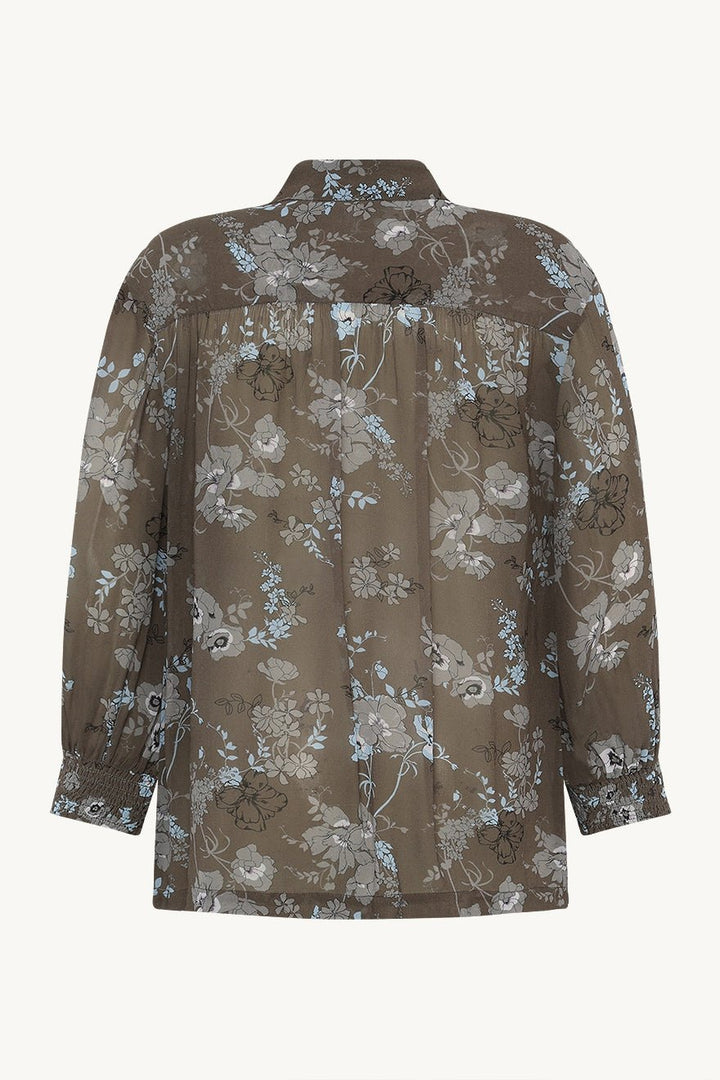 Renette Poppy 3/4 Sleeves Shirt Deer Brown | Skjorter og bluser | Smuk - Dameklær på nett