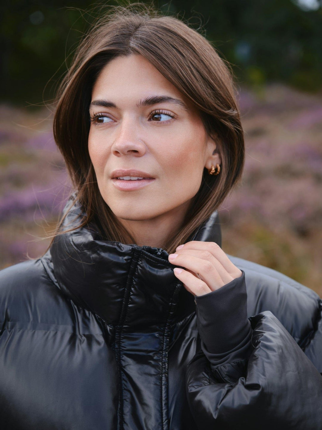 Rhea Shiny Puffer Jacket Black | Yttertøy | Smuk - Dameklær på nett