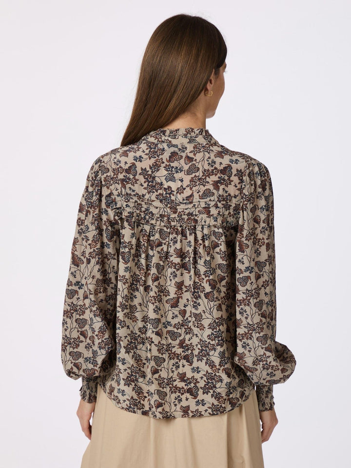 Rhia Drapy Ivy Blouse Taupe