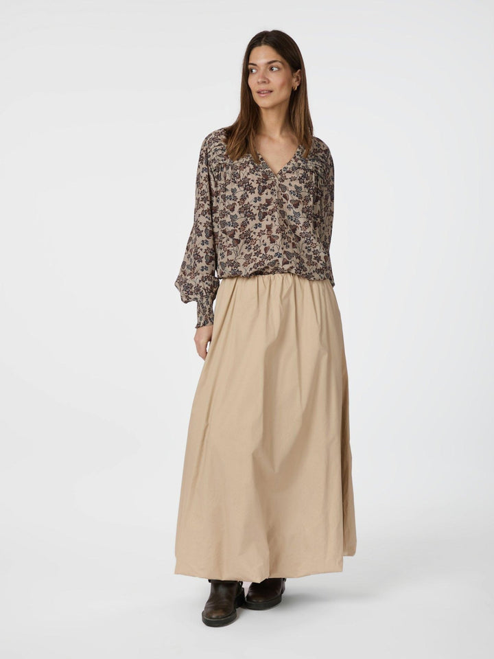 Rhia Drapy Ivy Blouse Taupe