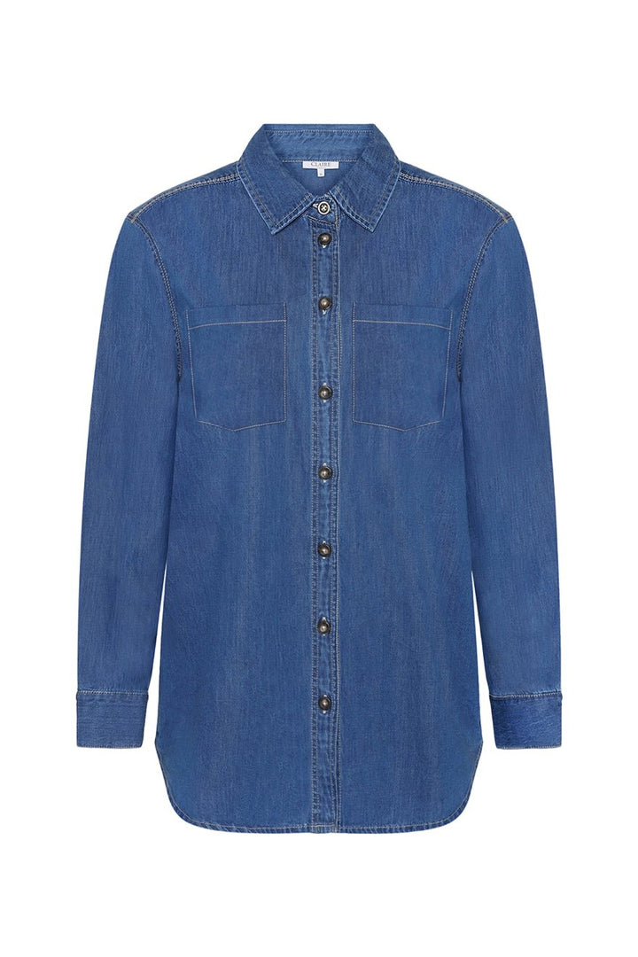Rhianna Shirt Blue Denim | Skjorter og bluser | Smuk - Dameklær på nett