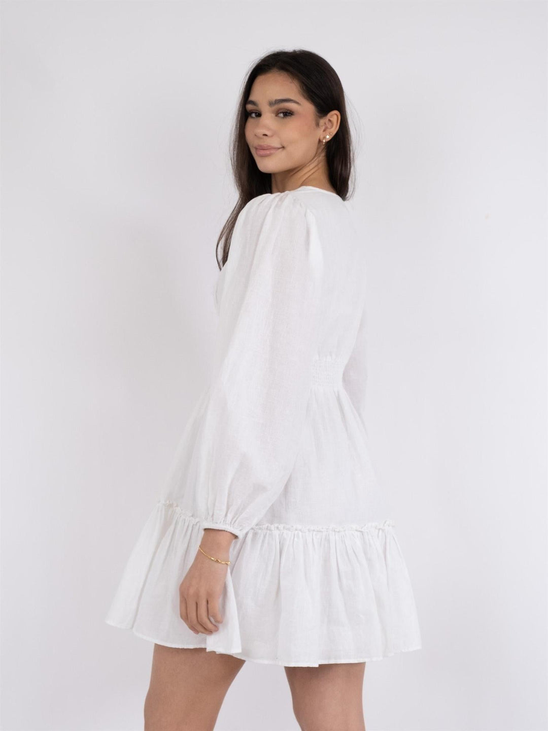 Rihana Linen Dress White | Kjoler | Smuk - Dameklær på nett