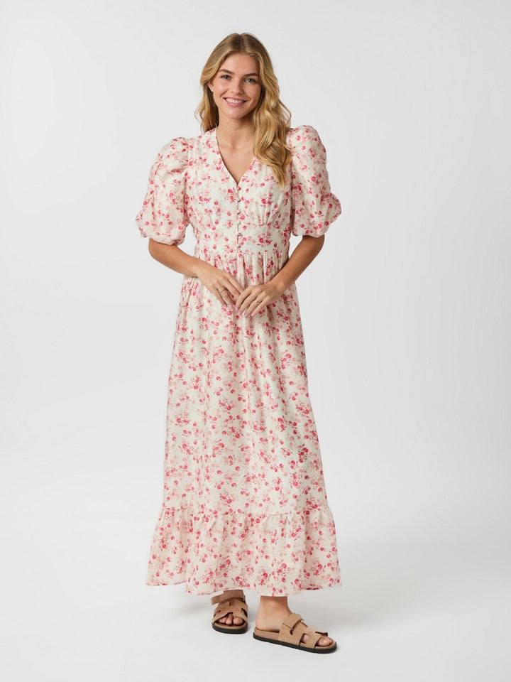 Rilana Pretty Flower Dress Red | Kjoler | Smuk - Dameklær på nett