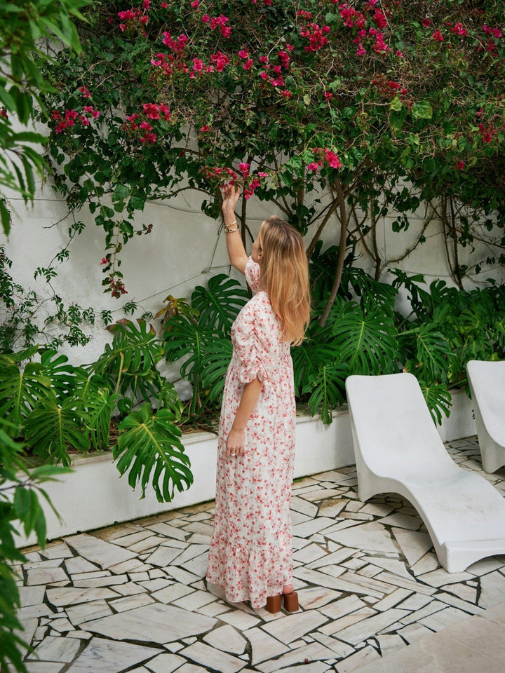 Rilana Pretty Flower Dress Red | Kjoler | Smuk - Dameklær på nett