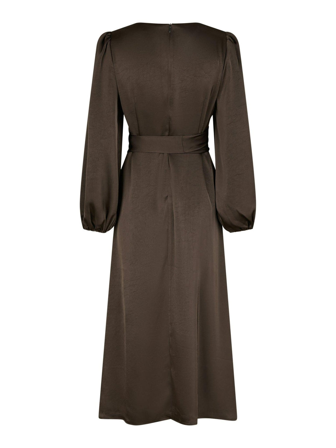 Rimini Heavy Sateen Dress Dark Brown | Kjoler | Smuk - Dameklær på nett