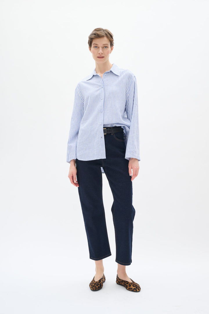 Rimoneiw Shirt Blue / White | Skjorter og bluser | Smuk - Dameklær på nett