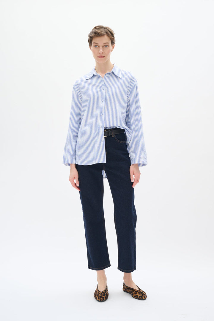 Rimoneiw Shirt Blue / White | Skjorter og bluser | Smuk - Dameklær på nett