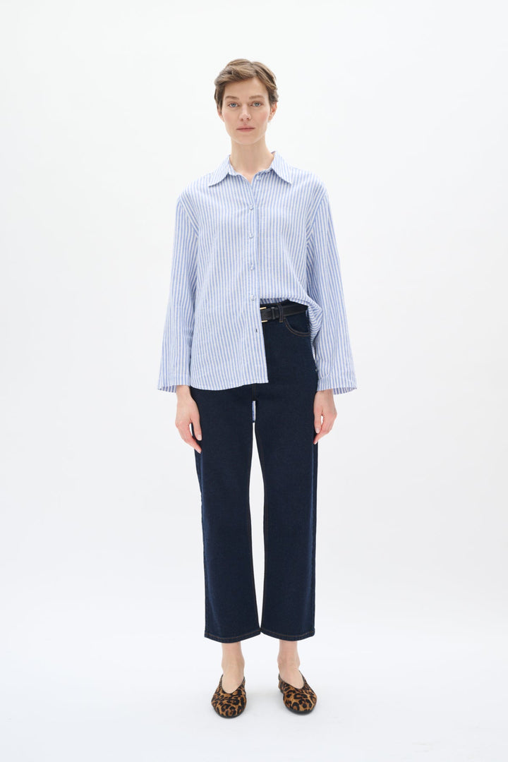 Rimoneiw Shirt Blue / White | Skjorter og bluser | Smuk - Dameklær på nett