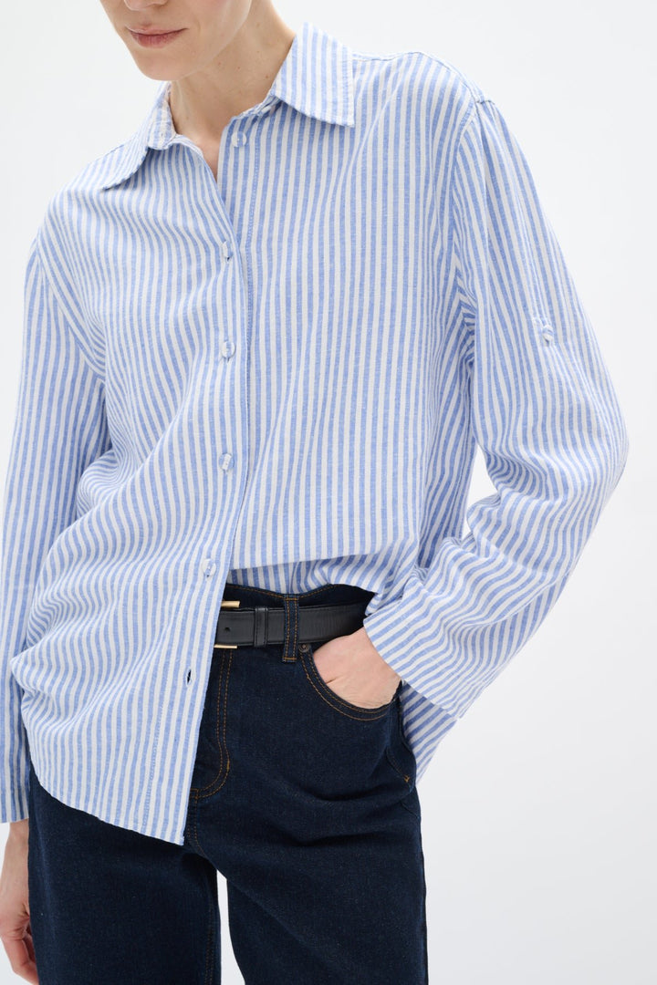 Rimoneiw Shirt Blue / White | Skjorter og bluser | Smuk - Dameklær på nett